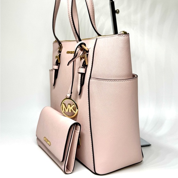 Michael Kors Charlotte Large Top-Zip Tote Bag & Matching Trifold Wallet - Picture 3 of 12